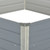  Raised Garden Bed Grey Galvanized Steel 50.8x50.8x18.1 in A949-42405