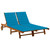  2-Person Patio Sun Lounger with Cushions Solid Wood Acacia A949-3061378