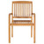  Garden Chair Set of 4 Natural wood Solid teak wood Medium A949-3073210