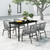  Garden Dining Set Grey Powder-coated steel Medium A949-3099235