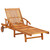 Sun Lounger Brown Solid Acacia wood Large Height-Adjustable A949-3077331
