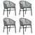 Garden Dining Set Black, Grey A949-3099252