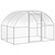 Chicken Coop Silver Galvanized Steel Large Durable Chicken Coop A949-3095469