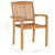 Garden Chair Set of 6 Gray Teak wood, Polyester Standard A949-3073267