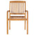 Stacking Patio Chairs with Cushions 4 pcs Solid Teak Wood A949-3073264