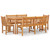 Garden Dining Set Teak Solid Teak Wood Large Durable A949-3157158