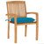 Stacking Patio Chairs with Cushions 4 pcs Solid Teak Wood A949-3073259