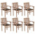 Stackable Patio Chairs with Cushions 6 pcs Solid Teak Wood A949-3073414