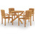 Garden Dining Set Natural Teak Solid teak wood Standard Stackable A949-3073201