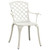 Garden Chair Set of 2 White Cast Aluminum Medium Durable A949-315574