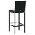 Garden Bar Set Black PE rattan, powder-coated steel, polyester A949-3064792