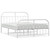 Bed Frame White Powder-Coated Steel King Bed Frame Rectangular A949-353704