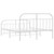 Bed Frame White Powder-Coated Steel King Bed Frame Rectangular A949-353704