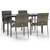Garden Dining Set Black and Gray A949-3185104