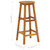 Bar Stool Set of 4 Acacia Wood Color Solid Acacia Wood Standard A949-310285