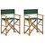 Directors Chair Set of 2 Green Bamboo, fabric (100% polyester) A949-313032
