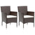 Dining Set Brown, Cream White Poly rattan, Powder-Coated Steel, Glass A949-3072448