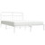 Bed Frame White Powder-coated steel Full Bed Frame Rectangular A949-352632