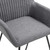 Dining Chair Set of 4 Dark Grey Fabric and powder-coated steel A949-277096