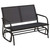 Garden Glider Bench Black Textilene, Steel 47.4 in A949-362708