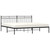 Bed Frame Black Powder-Coated Steel Queen Bed Bed Frame A949-373697