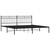 Bed Frame Black Powder-Coated Steel Queen Bed Bed Frame A949-373697