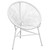 Garden Chair White PE Rattan, Powder-Coated Steel Medium Tough A949-42072