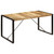 Dining Table Brown and Black Solid Mango Wood and Powder-Coated Steel A949-247417