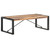Coffee Table Brown and black Solid acacia wood 47.2x23.6x15.7 in A949-321537