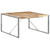 Dining Table Rough Mango Wood Powder-Coated Steel 55.1 in Square A949-321575