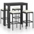 Garden Bar Set Black PE rattan, powder-coated steel, polyester A949-3064781