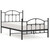 Bed Frame Black Powder-coated steel Twin Bed Frame Rectangular A949-353451