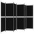 6-Panel Room Divider Black 118.1"x70.9" Fabric A949-350225