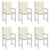 Lowback Chair Cushion Set of 6 Cream Oxford fabric (100% polyester) A949-314133