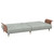 Sofa Bed Light Gray Velvet (100% polyester), plywood, metal Large A949-351850