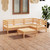 Garden Lounge Set Natural Pine Solid Pinewood Medium Modular A949-3082692