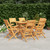 Garden Dining Set Teak Solid teak wood Standard Foldable A949-3155010
