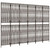 Room Divider 6 Panels Brown Poly Rattan A949-365401