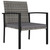 Dining Chair Set of 2 Gray Poly rattan, powder-coated steel, fabric A949-315112