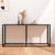 Console Table Black Tempered glass 63.0x13.8x29.7in Simple A949-331679