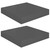 Wall Shelf Set of 2 High gloss gray Honeycomb MDF, Metal A949-323782