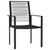 Dining Set Black Powder-coated steel, PVC hollow rattan, glass A949-3099197