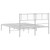 Metal Bed Frame White Steel Double Metal Bed Frame Rectangular A949-372227