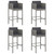 Bar Stool Set of 4 Grey Poly Rattan A949-316661
