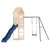 Outdoor Playset Natural pine, Blue Solid pine wood, Polypropylene A949-3156907