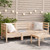 Garden Sofa Natural Wood Solid Pine Wood 3-seater Modular A949-838026