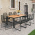 Dining Set Black and Brown A949-3060129
