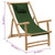 Deck Chair Green, Bamboo Bamboo and Canvas (100% Polyester) Regular A949-318598