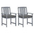 Patio Chair Set of 2 Gray Solid acacia wood Medium Durable A949-3061253