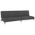 Sofa Bed Dark Grey Velvet (100% polyester), wood, metal 2-seater A949-375875